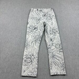 lululemon athletica Gray Floral Leggings